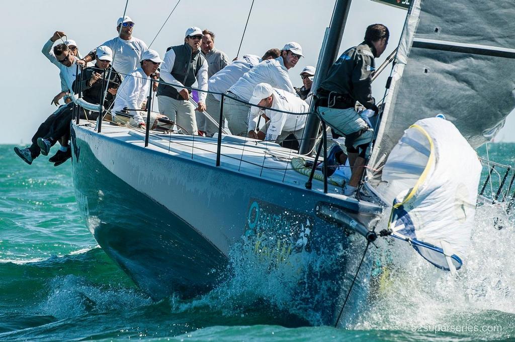 Azzurra in action during day four at the Quantum Key West Race Week on January 24th 2013 in Key West, 52 Super Series © Xaume Oller/52 Super Series http://www.52superseries.com